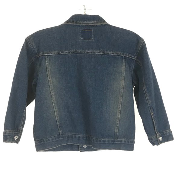 Girls 6 Levi's Distressed Blue Denim Jean Jacket - Picture 2 of 2